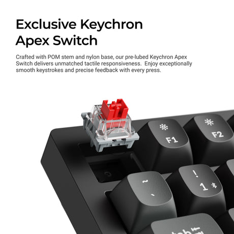 Keychron k4 ultra 8k wireless custom mechanical keyboard (zwart, us lay-out (qwerty), apex banana, 96%, rgb leds, osa double-shot pbt, usb-c | 2.4 ghz | bluetooth 5.2)