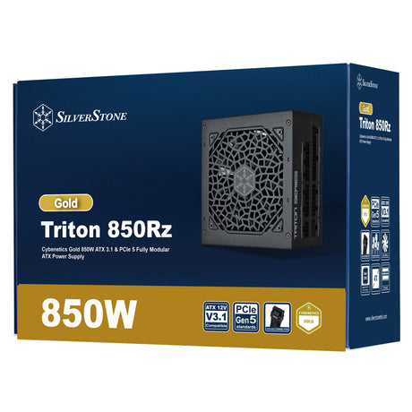 Silverstone Triton 850RZ modulares 850-Watt-Netzteil (schwarz, 1x 12V-2x6, 3x PCIe)