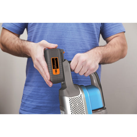 Black+decker 36v 4-in-1 Stabstaubsauger (hellblaugrau)