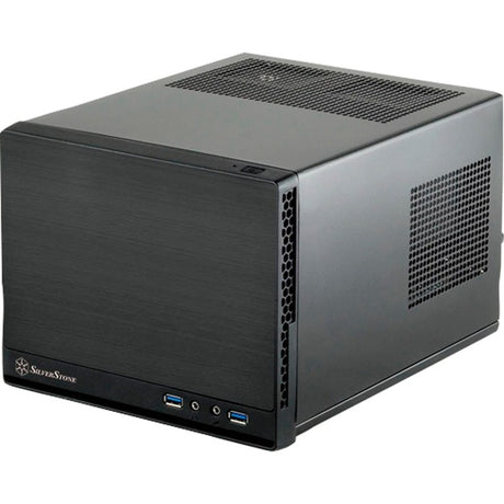 Silverstone SG13B-Q Mini-Tower-Gehäuse (schwarz | 2x USB-A)