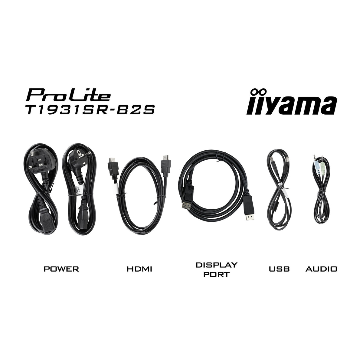 Iiyama prolite t1931sr-b2s 19 touchscreen monitor (zwart, 1x displayport, 1x hdmi)