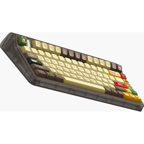 Iqunix OG80 Happy Ape kabellose mechanische Tastatur (schwarz, US-Layout (QWERTY), Iqunix Moonstone, 80 % (TKL), RGB-LEDs, Hot-Swap-fähig, PBT, 2,4 GHz | Bluetooth 5.1 | USB-C)