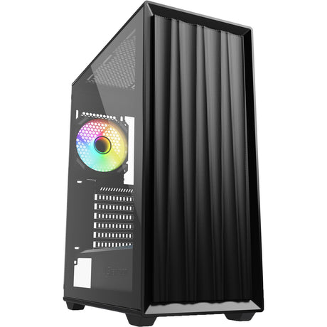 Sharkoon VK3 RGB Midi-Tower-Gehäuse (schwarz | 2x USB-A | RGB | gehärtetes Glas)