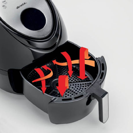 Ariete Airy Fryer XXL Heißluftfritteuse (schwarz, 2,5 kg | 5,5 Liter)