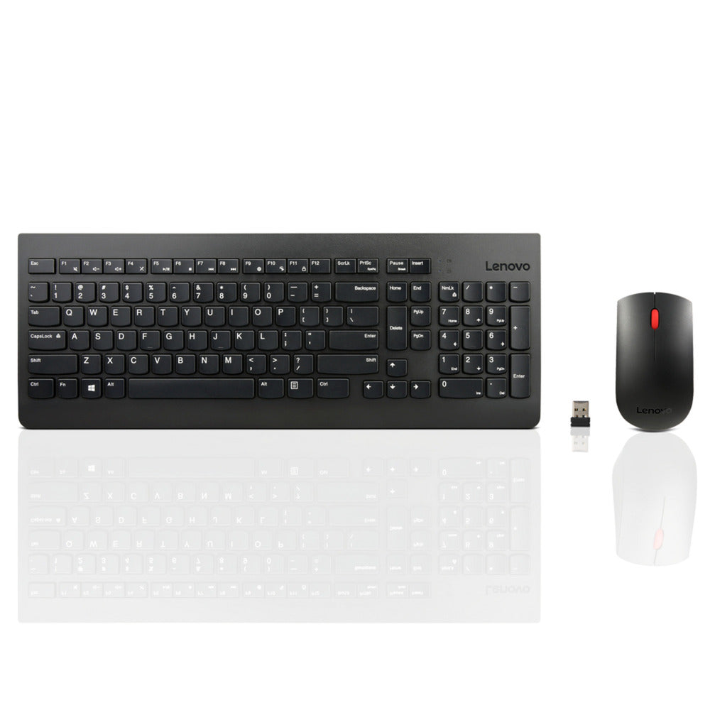 Lenovo 510 wireless combo keyboard mouse desktopset (zwart, us lay-out (qwerty), 100%, 1200 dpi)