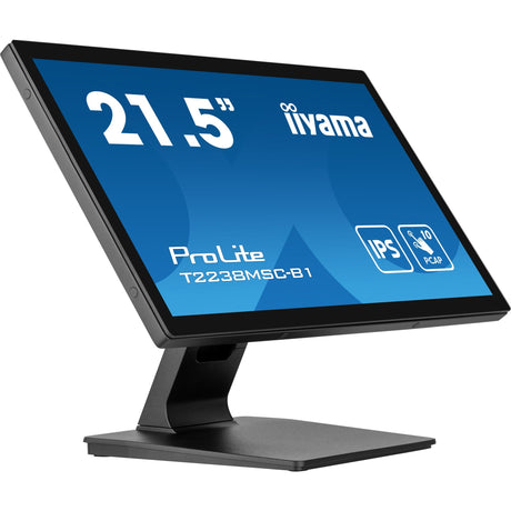Iiyama Prolite T2238MSC-B1 21,5 Zoll Touchscreen-Monitor (Schwarz (matt), HDMI, Display-Port, 2x USB-A, USB-B)