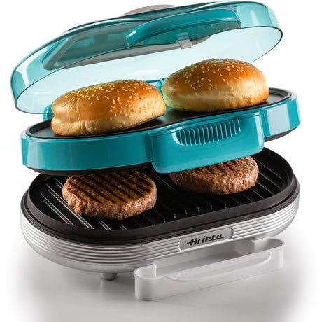 Ariete Party Time Hamburger Maker 0205 01 elektrische Grillplatte (hellblau weiß)