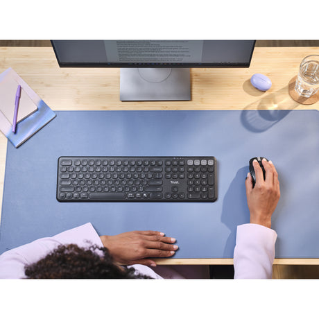 Vertrauen Sie der kabellosen Vaiya-Tastatur (schwarz, US-Layout (QWERTZ), 100 %, Bluetooth 2,4 GHz)