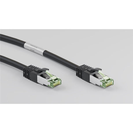 Goobay Netzwerkkabel Kat.8.1 s FTP (schwarz, 0,5 Meter)