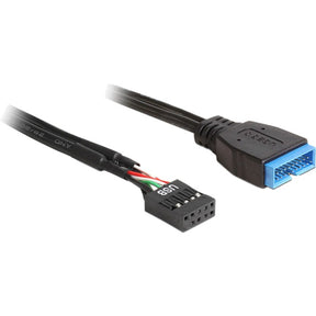 Delock USB 2.0 intern > USB 3.0 Adapter (schwarz, 0,45 Meter)