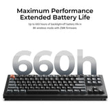 Keychron v3 ultra 8k wireless custom mechanical keyboard (zwart, us lay-out (qwerty), silk pom banana, 80% (tkl), rgb, hot swap, 2.4 ghz | bluetooth 5.3 | usb-c)
