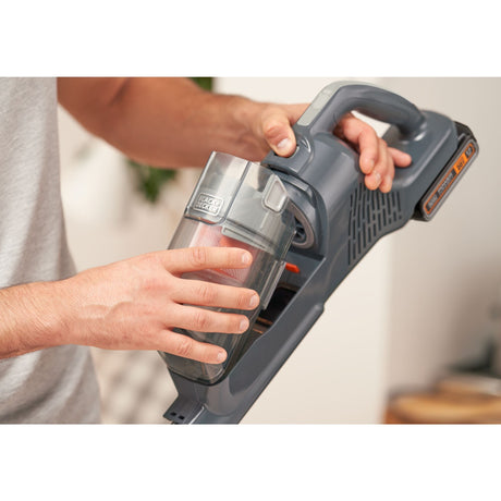 Black+Decker bhfea18d1-qw 18 V 2,0 Ah 2-in-1-Stabstaubsauger mit abnehmbarem Akku (18 V 2,0 Ah Akku und Ladegerät im Lieferumfang enthalten)