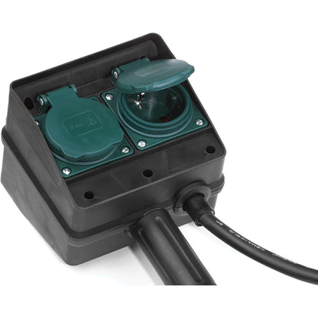 Brennerstuhl Gartensteckdose mit Erdspieß 1154450 Steckdose (schwarz, 10 Meter, IP44)