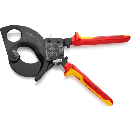 Knipex Kabelschneider mit Ratschenprinzip 9536280 Schneidzange