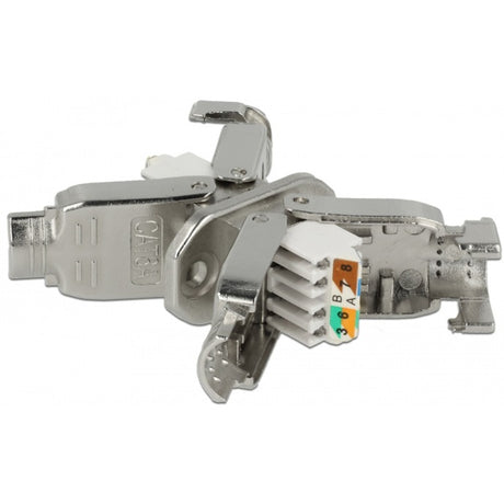 Delock Kupplung für Netzwerkkabel Cat.6a STP (Silber)