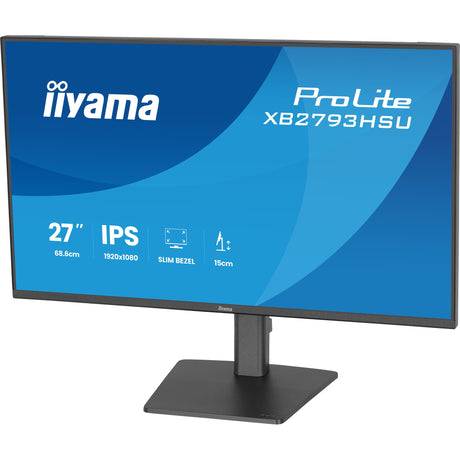 Iiyama Prolite XB2793HSU-B1 27 Monitor (Schwarz (matt), HDMI, Display Port, 2x USB-A, USB-B)