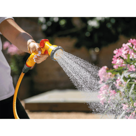 Hozelock wonderhoze 15 meter uitrekbare slangset + multi spraygun