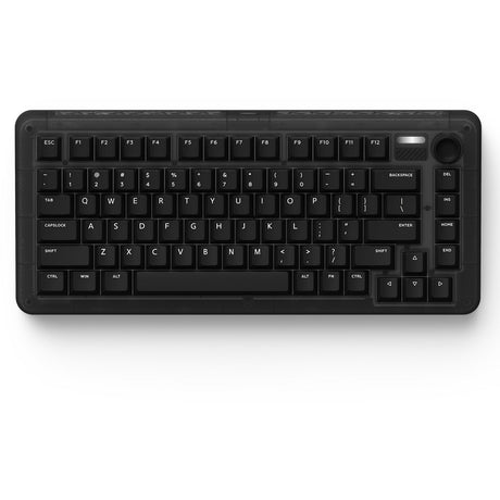 Iqunix ZX75 Dark Side kabellose mechanische Tastatur (Schwarz, US-Layout (QWERTY), Gateron Brown, 75 %, RGB-LEDs, Hot-Swap-fähig, Double-Shot PBT, 2,4 GHz | Bluetooth 5.1 | USB-C)