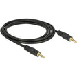 Delock 3,5 mm Stecker > 3,5 mm Stecker Kabel (schwarz, 2 Meter)