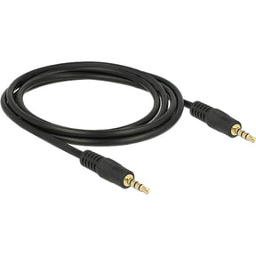 Delock 3,5 mm Stecker > 3,5 mm Stecker Kabel (schwarz, 2 Meter)