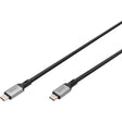Digitus USB-C 4 gen2 USB-C Verbindungskabel (schwarz grau, 3 Meter)