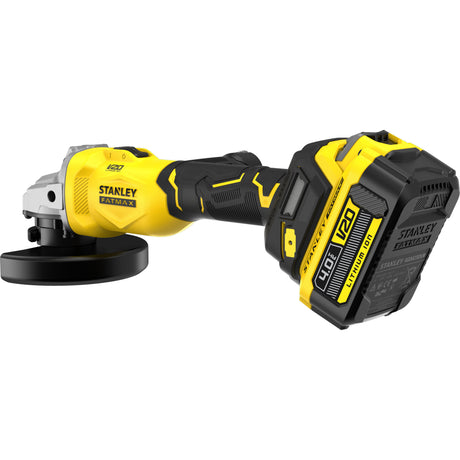 Stanley Fatmax V20 18V Winkelschleifer 125mm (schwarz gelb, Akku und Ladegerät inklusive, mit Koffer)