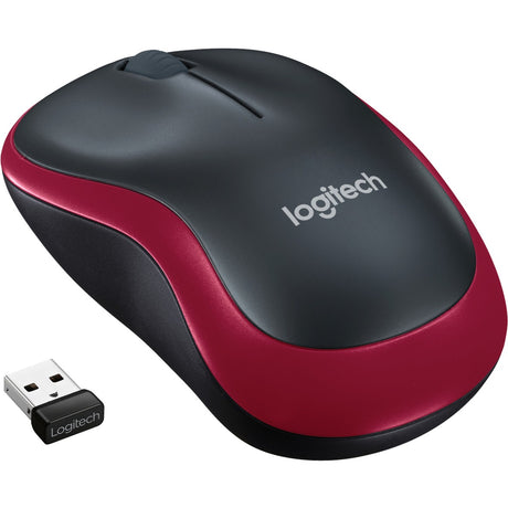 Logitech kabellose Maus M185 (rot, Einzelhandel)