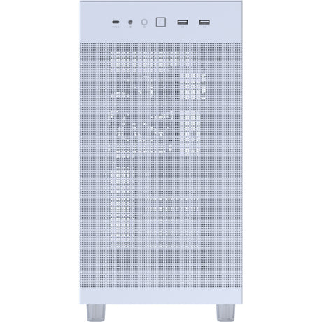 Asus prime ap303 - tempered glass panel midi tower behuizing (wit | 2x usb-a | 1x usb-c | tempered glass)
