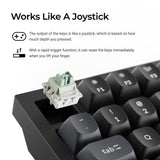 Keychron q3 he 8k magnetic switch keyboard (wit, us lay-out (qwerty), ultra-fast lime, 80% (tkl), rgb, hot swap, 8k)