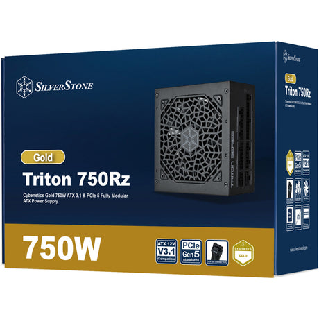 Silverstone Triton 750RZ modulares 750-Watt-Netzteil (schwarz, 1x 12V-2x6, 3x PCIe)