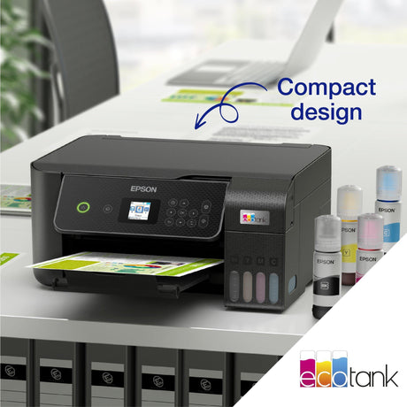 Epson Ecotank et-2871 A4-Multifunktions-Wi-Fi-Drucker mit Tintentank, All-in-One-Tintenstrahldrucker (Schwarz, Scannen, Kopieren, Wi-Fi, inklusive bis zu 3 Jahre Tinte)