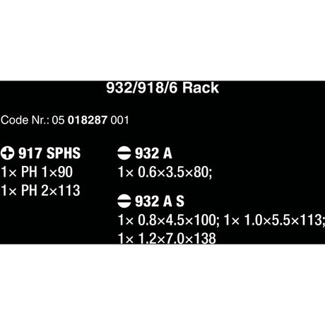 Wera 932 s 6 Schraubendreher-Set Kraftform + Halter (schwarz gelb, 6-teilig)