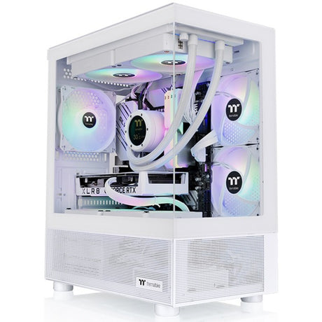 Thermaltake View 170 TG ArGB Mini-Tower-Gehäuse (weiß | 2x USB-A | RGB | gehärtetes Glas)