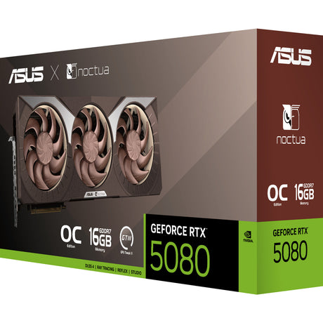 Asus geforce rtx 5080 noctua oc 16g grafische kaart (3x displayport, 2x hdmi 2.1, dlss 4)