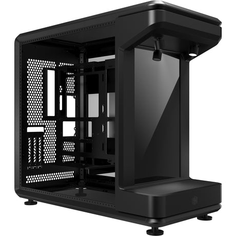Cooler Master Masterframe 360 Stage LCD Midi-Tower-Gehäuse (schwarz | 2x USB-A | 1x USB-C | gehärtetes Glas)