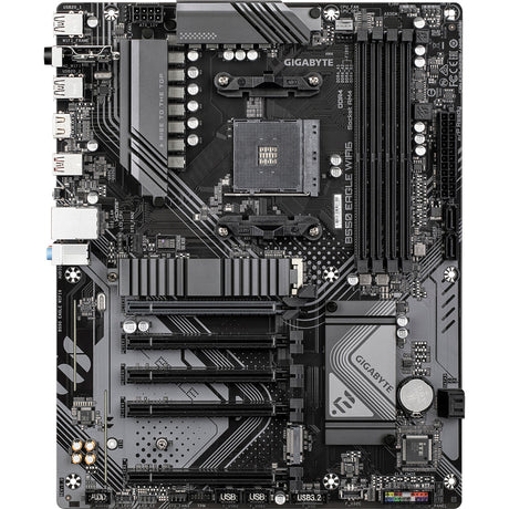 Gigabyte B550 Eagle WiFi6 Sockel AM4 Motherboard (Schwarzgrau, RAID, GB-LAN, Wi-Fi 6, BT, Sound, ATX)