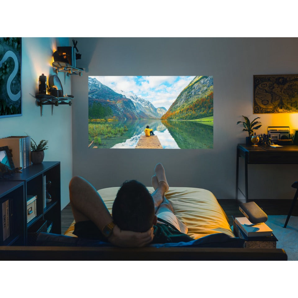 Viewsonic Smart LED tragbarer Projektor mit Harman Kardon Lautsprechern (Schwarz, HDMI, Audio, WLAN, Bluetooth)