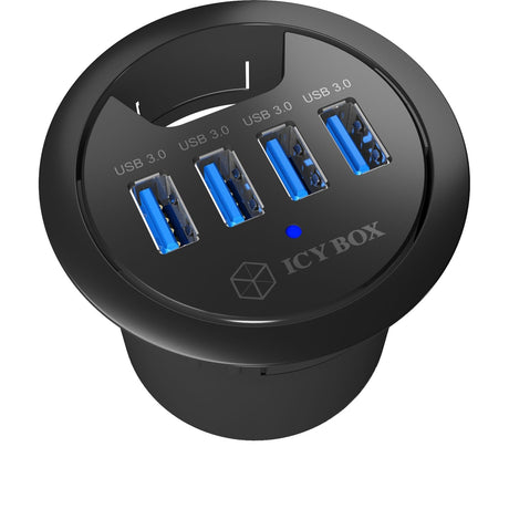 Icy Box ib-hub1403 USB-Hub (schwarz, 4x USB 3.0)