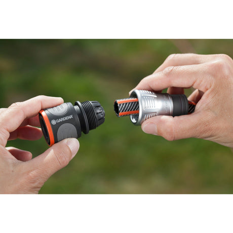Gardena Premium-Schlauchverbinder 13 mm (1 2) - 15 mm (5 8) (Grausilber, 18255-50)