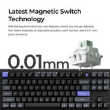Keychron q3 he 8k magnetic switch keyboard (zwart, us lay-out (qwerty), ultra-fast lime, 80% (tkl), rgb, hot swap, 8k)