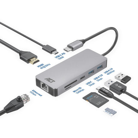 ACT-Konnektivität USB-C 4K Docking Station für 1 HDMI-Monitor, Ethe