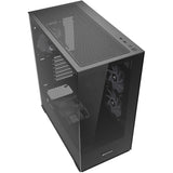 Sharkoon sk6 argb Midi-Tower-Gehäuse (schwarz | 2x USB-A | RGB | gehärtetes Glas)