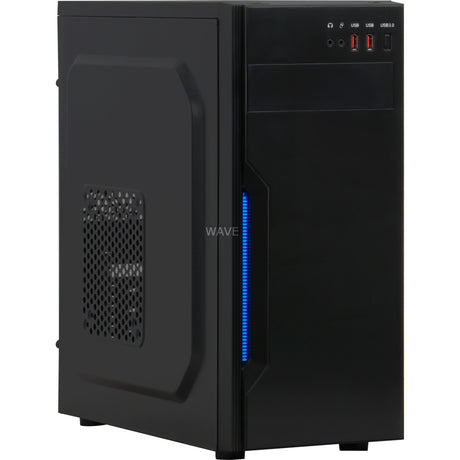 Inter-Tech B-42 Midi-Tower-Gehäuse (schwarz | 2x USB-A)