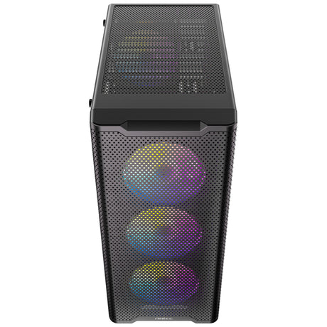 Antec VX310 ArGB Midi-Tower-Gehäuse (schwarz | 3x USB-A | gehärtetes Glas)