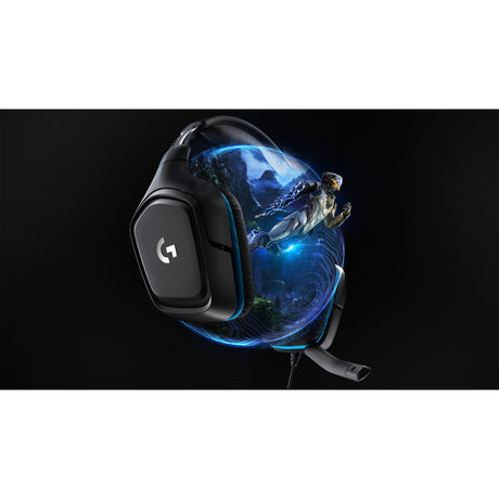Logitech G432 7.1 Surround Sound Kabelgebundenes Over-Ear-Gaming-Headset (Schwarz Blau, PC, Playstation 4, Playstation 5, Xbox One, Xbox Series X|S, Nintendo Switch)