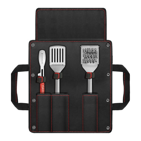 Kamado Joe Krafted Steel Grillbesteck-Zubehörset, Grillbesteck (3-teilig, inklusive Tragetasche aus Segeltuch)