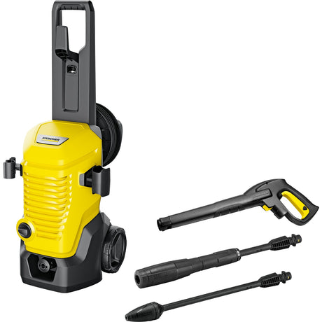 Kärcher K 4 WCM Premium Hochdruckreiniger (Gelb Schwarz, mit Dreckfräser und Schlauchtrommel)