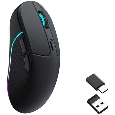 Keychron m3 kabellose Maus (schwarz, 100 – 26.000 dpi, Bluetooth 5.1 | 2,4 GHz | USB-Typ-C-Kabel)