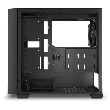 Sharkoon J1000 ArGB Midi-Tower-Gehäuse (schwarz | 3x USB-A | RGB | gehärtetes Glas)
