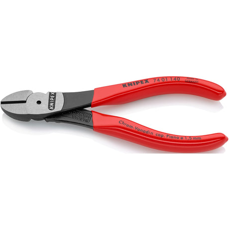 Knipex 74 01 140 Kraft-Seitenschneider Kunststoff poliert 140mm